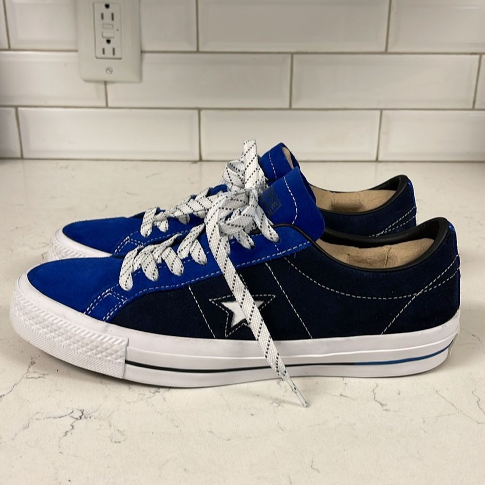 CONVERSE CONS ONE STAR PRO SUEDE OX  OBSIDIAN BLUE / BLACK Unisex Men 8 Women 10 - Picture 13 of 17